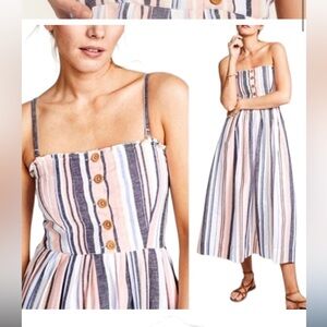 Anthropologie Free People Lilah Multi Striped Dress, small
